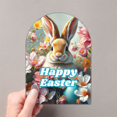 Modern Easter Bunny Acryl Uitnodigingen (Insitu (Draagbaar))