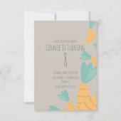 Modern Easter Carrot Bunch Birthday Kaart (Voorkant)