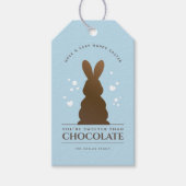 Modern Easter Chocolate Bunny, gepersonaliseerd Cadeaulabel (Voorkant)