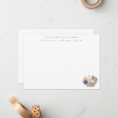 Modern Easter Eggs Family Notitiekaartje (Voorkant / Achterkant in situ)