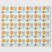 Modern Easter Eggs Pattern Customized Name Cadeaupapier (Vlak)