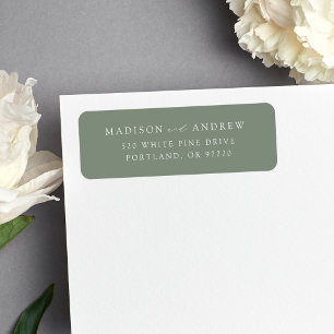 Modern eBay Sage Green Return-adres Etiket