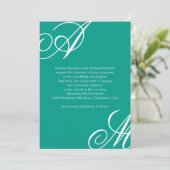 Modern Edge Monogram Weddenschap Kaart (Staand voorkant)