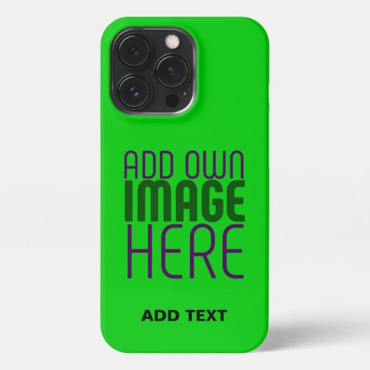 MODERN EDITABLE LIME GREEN IMAGE TEXT TEMPLATE iPhone HOESJE (Achterkant)