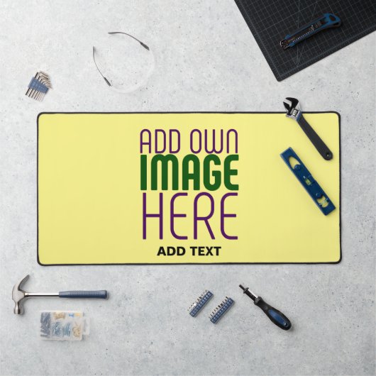 MODERN EDITABLE PASTEL YELLOW IMAGE TEXT TEMPLATE (Poste de travail)