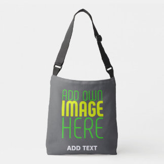 MODERN EDITABLE SIMPLE GREY IMAGE TEXT TEMPLATE CROSSBODY TAS