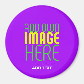 MODERN EDITABLE SIMPLE VIOLET IMAGE TEXT TEMPLATE MAGNEET (Voorkant)