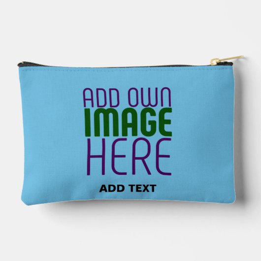 MODERN EDITABLE SWAG SKY BLUE IMAGE TEXT TEMPLATE ETUI (Achterkant)
