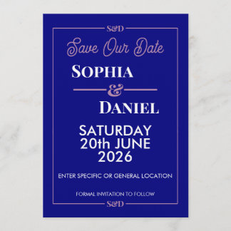 Modern Editable Wedding Save The Date Card Kaart