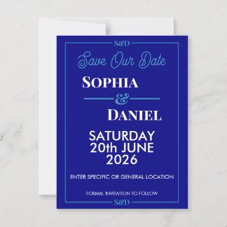 Modern Editable Wedding Save The Date Card Magnetische Uitnodiging