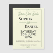 Modern Editable Wedding Save The Date Card Magnetische Uitnodiging (Voorkant / Achterkant)