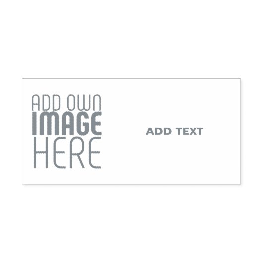 MODERN EDITABLE WHITE IMAGE TEXT TEMPLATE GREY ZELFINKTENDE STEMPEL (Design)
