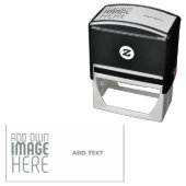 MODERN EDITABLE WHITE IMAGE TEXT TEMPLATE GREY ZELFINKTENDE STEMPEL (In situ)