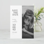 Modern Editorial Photo Wedding Save the Date (Debout devant)