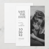 Modern Editorial Photo Wedding Save the Date (Devant / Derrière)