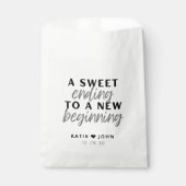 Modern een zoete die eindigt op een nieuw begin bedankzakje (Voorkant)