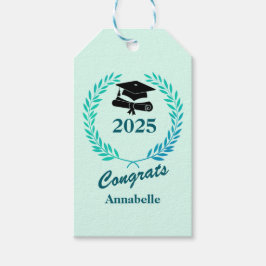 Modern Eenvoudig Aangepast Jaar & Naam Afstudeerfe Cadeaulabel