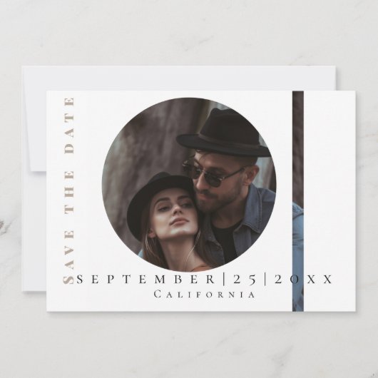 Modern eenvoudig afbeelding Flat Save The Date Kaa (Voorkant)