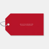 Modern Eenvoudig Afstuderen 2025 Script Rood Afstu Cadeaulabel (Achterkant Horizontaal)