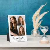 Modern eenvoudig Afstuderen 3-fotocollagescript Fotoplaat (Zijkant)