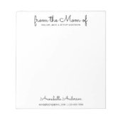 Modern eenvoudig basisscript van moeder moeder notitieblok (Voorkant)