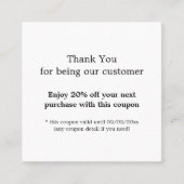 Modern eenvoudig bedrijf dank u kortingskaartje (Voorkant)