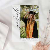 Modern eenvoudig Boho foto Afstuderen Aankondiging