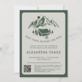 Modern Eenvoudig Camping Bachelorette Weekend Kaart (Voorkant)