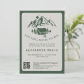 Modern Eenvoudig Camping Bachelorette Weekend Kaart (Staand voorkant)