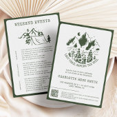 Modern Eenvoudig Camping Bachelorette Weekend Kaart