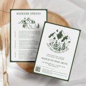 Modern Eenvoudig Camping Bachelorette Weekend Kaart