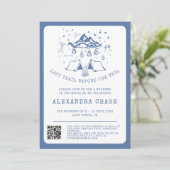 Modern Eenvoudig Camping Bachelorette Weekend Kaart (Staand voorkant)