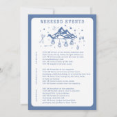 Modern Eenvoudig Camping Bachelorette Weekend Kaart (Achterkant)