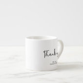 Modern eenvoudig Chic Dank u bruiloft Espresso Kop (Voorkant rechts)