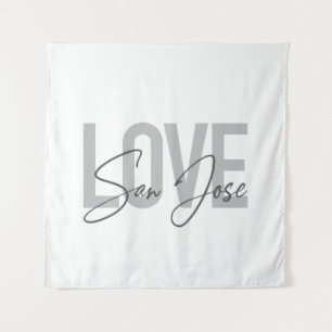 Modern, eenvoudig, chic, Love San Jose Design Cool Wandkleed