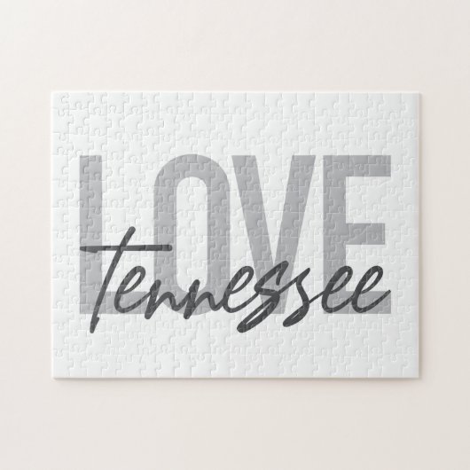 Modern, eenvoudig, chic, urban design Love Tenness Legpuzzel (Horizontaal)