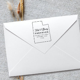 Modern eenvoudig chique UTAH staat retouradres Rubberstempel