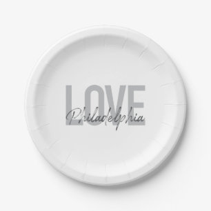 Modern, eenvoudig, cool, design Love Philadelphia Papieren Bordje