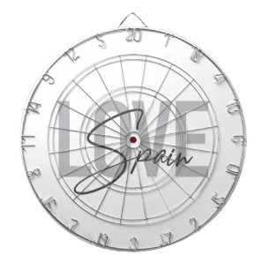 Modern, eenvoudig, cool, strak design Love Spain Dartbord