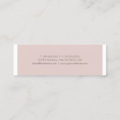 Modern eenvoudig creatief ontwerp Glamour Trendy Mini Visitekaartje (Achterkant)