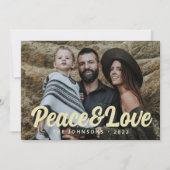 Modern Eenvoudig Cursief Schrift Familie Foto Feestdagenkaart (Voorkant)