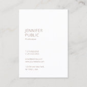 Modern Eenvoudig Eenvoudig Monogram Professioneel Visitekaartje (Achterkant)