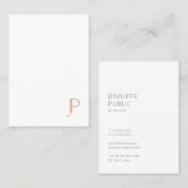 Modern Eenvoudig Eenvoudig Monogram Professioneel Visitekaartje (Voorkant / Achterkant)
