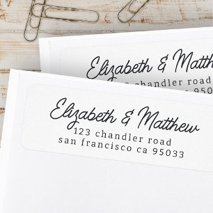 Modern eenvoudig elegant chique retouradres etiket