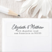 Modern eenvoudig elegant chique retouradres etiket (Insitu)