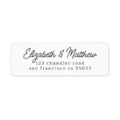 Modern eenvoudig elegant chique retouradres etiket (Voorkant)