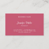 Modern Eenvoudig Elegant Minimalistisch Sjabloon R Visitekaartje (Achterkant)