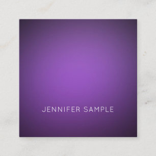 Modern Eenvoudig Elegant Paarse Sjabloon Luxe Vierkante Visitekaartje