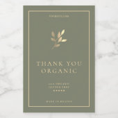 Modern Eenvoudig Elegant Sage Gold Plant Voedselcontainer Etiket (Enkel label)