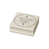 Modern Eenvoudig Elegant Script Pas getrouwd Bruil Rubberstempel (Stempel)